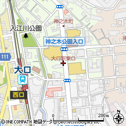 大口駅東口周辺の地図