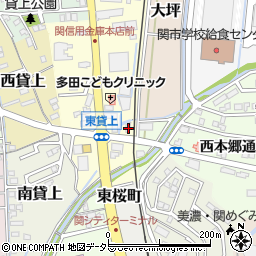 岐阜県関市東貸上43周辺の地図