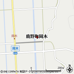 鳥取県鳥取市鹿野町岡木周辺の地図