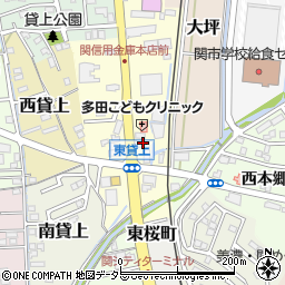 岐阜県関市東貸上5周辺の地図