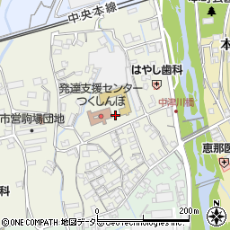 中津川市役所発達支援センター　つくしんぼ周辺の地図