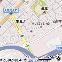 神奈川県横浜市鶴見区生麦周辺の地図