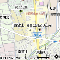 岐阜県関市東貸上63周辺の地図