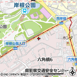 横浜六角橋北郵便局周辺の地図