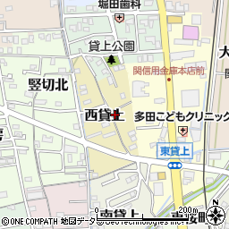岐阜県関市西貸上周辺の地図