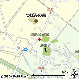 塚原公民館周辺の地図