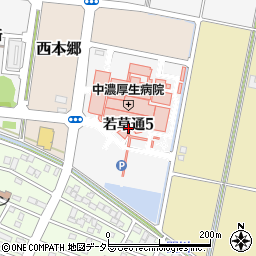 岐阜県関市若草通周辺の地図