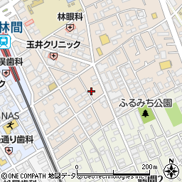 神奈川県大和市林間1丁目周辺の地図