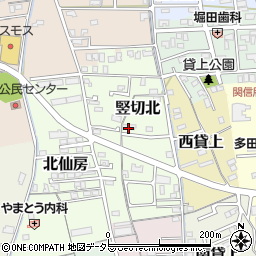 岐阜県関市竪切北周辺の地図