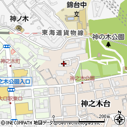 神奈川県横浜市神奈川区神之木台11-13周辺の地図
