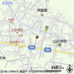 山梨県富士吉田市向原周辺の地図