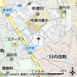 岐阜県中津川市東宮町周辺の地図