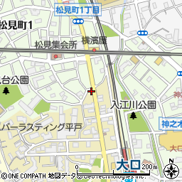 コインパーク横浜大口通駐車場周辺の地図