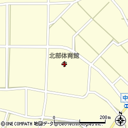 中津川市北部体育館周辺の地図