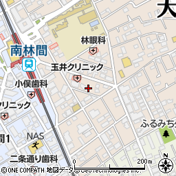 神奈川県大和市林間1丁目8周辺の地図