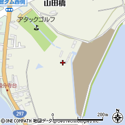 山倉ダム周辺の地図