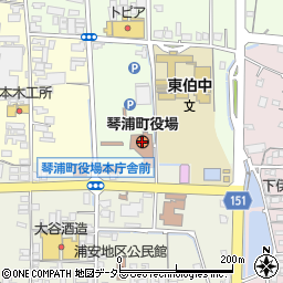 琴浦町役場周辺の地図