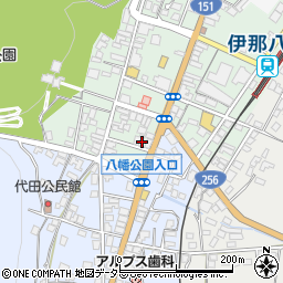 長野県飯田市八幡町1881周辺の地図