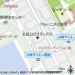 明正東扇島倉庫周辺の地図