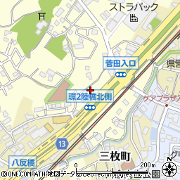 神奈川県横浜市神奈川区菅田町2953周辺の地図