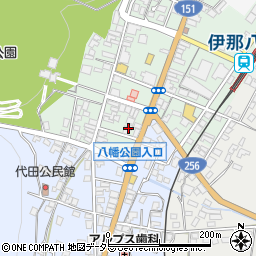 長野県飯田市八幡町1887周辺の地図