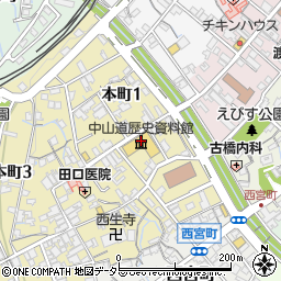 中津川市中山道歴史資料館（旅人館）周辺の地図