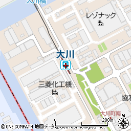 大川駅周辺の地図