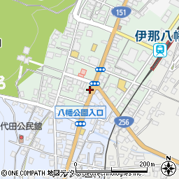 長野県飯田市八幡町1877周辺の地図