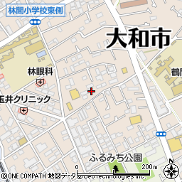神奈川県大和市林間1丁目16周辺の地図