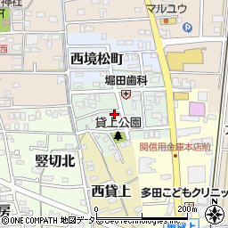 岐阜県関市貸上町周辺の地図