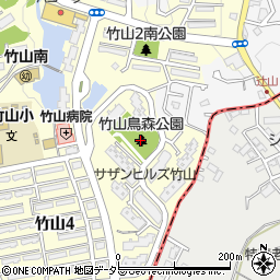 竹山鳥森公園周辺の地図