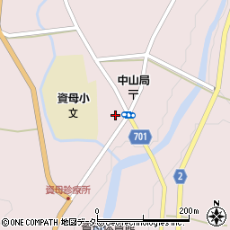 兵庫県豊岡市但東町中山816周辺の地図