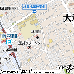 神奈川県大和市林間1丁目6周辺の地図