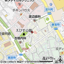 岐阜県中津川市えびす町周辺の地図