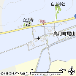 滋賀県長浜市高月町尾山周辺の地図