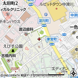 岐阜県中津川市えびす町1周辺の地図