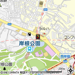 横浜市営駐輪場　岸根公園駅周辺の地図
