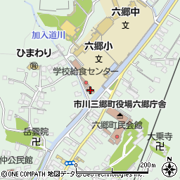 市川三郷町立図書館　六郷分館周辺の地図