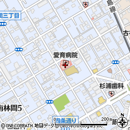 愛育病院（愛育会）周辺の地図