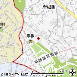 神奈川県横浜市港北区岸根町717周辺の地図