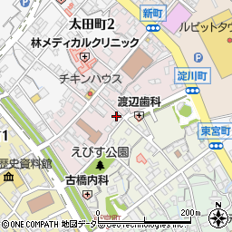 岐阜新聞社中津川支局周辺の地図