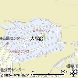 岐阜県関市大平台周辺の地図