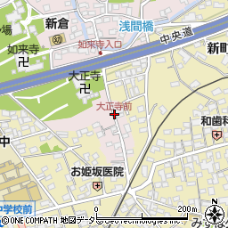 大正寺前周辺の地図