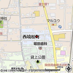 岐阜県関市西境松町周辺の地図