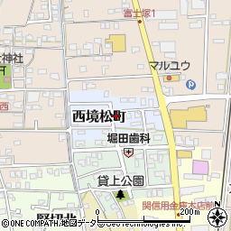 岐阜県関市西境松町周辺の地図