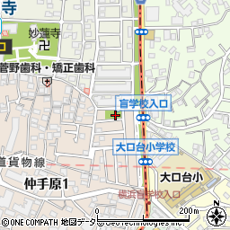 妙蓮寺台公園周辺の地図