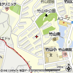 県公社竹山団地３２０４号棟周辺の地図