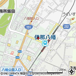 長野県飯田市八幡町2180周辺の地図