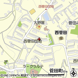西菅田団地４－８号棟周辺の地図