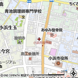 小浜信用金庫　本部業務部周辺の地図